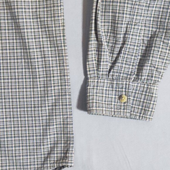 Levi Strauss button down shirt men's size XL blue grey white plaid - Picture 11 of 13